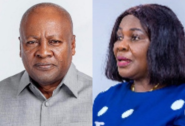 John Dramani Mahama and Cecilia Dapaah