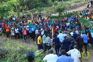 President Akufo-Addo cut sod for the construction of roads in Sefwi-Wiawso and Juaboso