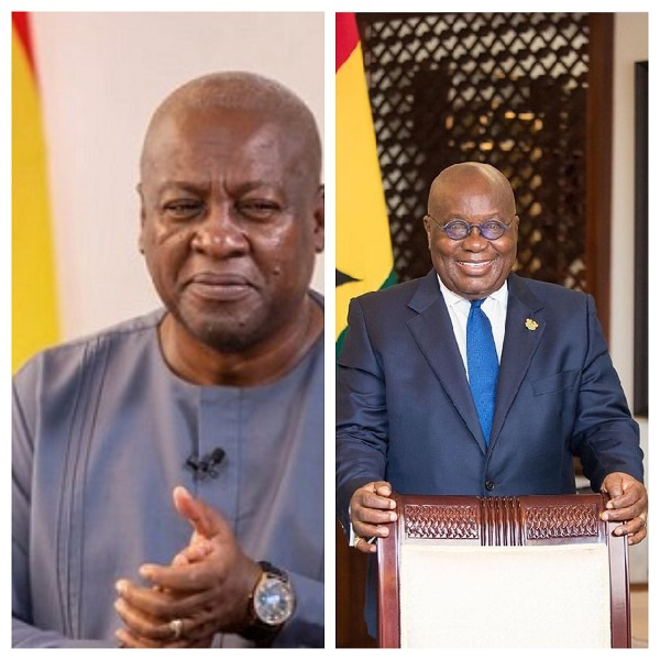 President Nana Addo Dankwa Akufo-Addo and former President, John Dramani Mahama