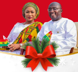 Vice President of the Republic of Ghana, Dr. Mahamudu Bawumia (r) and wife, Samira Bawumia (l)