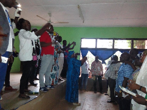 The newly elected executives being sworn-in