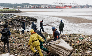 Rains washed logs and other debris into the sea, making beaches unsafe for public use.