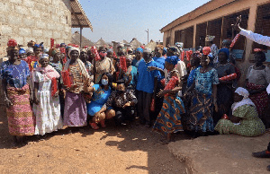 A donation ceremony at the Gambaga Witches camp | File photo