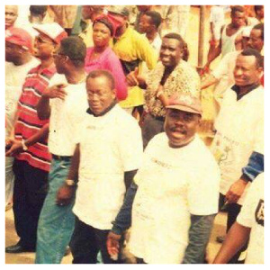 Nana Akufo-Addo's hairy days as he participates in the Kume preko demonstration in '95