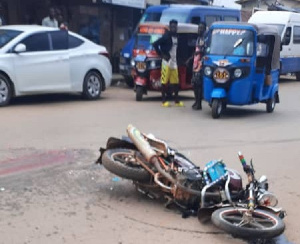 File photo | Motor bike involved in an accident