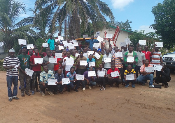 Some participants at the training programme in a group picture