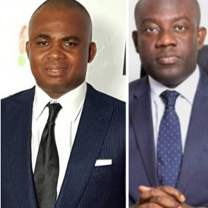 HRH Oscar Yao Doe(left)  Kojo Oppong-Nkrumah(right)