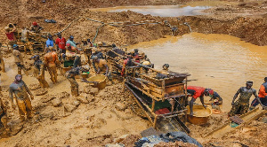 A typical galamsey pit