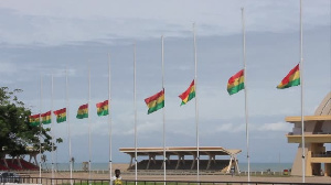 Flags fly at half-mast in honour JJ Rawlings