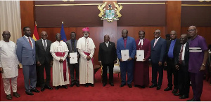 Leaders of the various universities with President Akufo-Addo