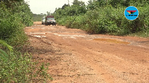 The residents in this part of the Yilo Krobo municipality are calling for help on their roads