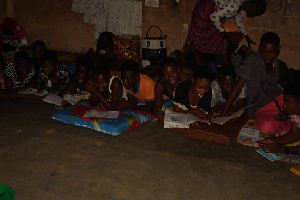 The BECE candidates in their classroom