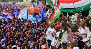 File photo: Some supporters of NPP and NDC