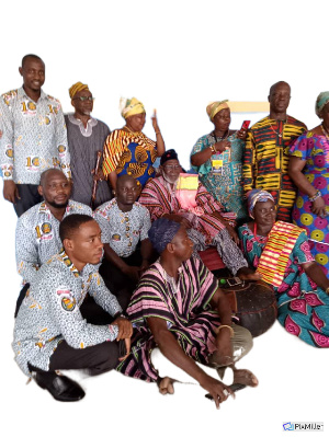 Zung Naa in a group picture with staff of Tamale Zonal Office of the NPRA