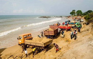 The photo was shown by the Majority to make a claim about tidal waves in Keta