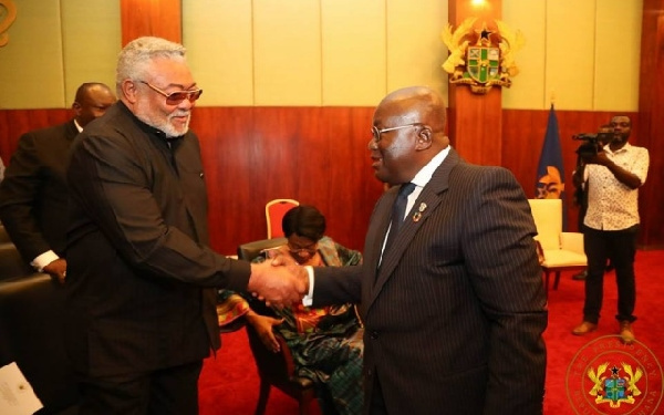 President Nana Akufo-Addo with the late Jerry John Rawlings