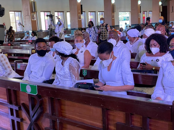 The family of the late Former President Jerry John Rawlings seated at the Remembrance mass