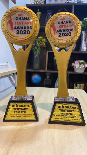 AIT sweeped three prestigious awards at the 2020 2020 UMB Ghana  Tertiary Awards