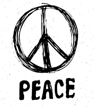 A photo of a peace symbol