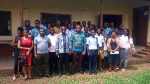 MCE, Simon Kweku in a pose with the beneficiaries