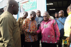 President Akufo-Addo with Executive Chairman of JOSPONG Group Dr. Joseph Siaw Agyepong