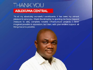 Outgoing NPP Member of Parliament for the Ablekuma Centra, lEbenezer Gilbert Nii Narh Nartey