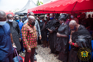 President Nana Addo Dankwa Akufo-Addo visited the family of the late Mfantseman MP