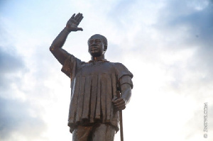 Dr. Kwame Nkrumah with his walking stick - File Photo