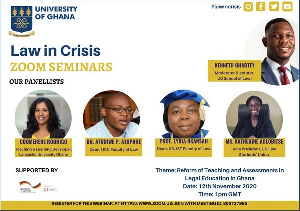 Law in Crisis Series Zoom Seminars is organised by the University of Ghana School of Law