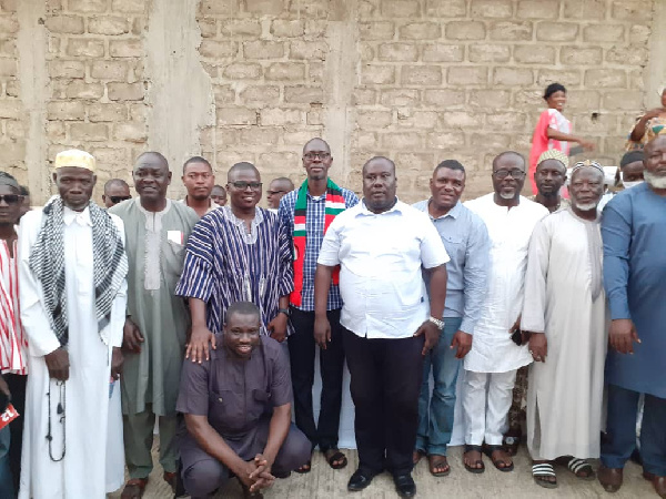 Emmanuel Adotey Allotey with Anyaa Sowutuom NDC members