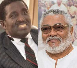 Jerry John Rawlings (right), Nkrabeah Effah Dartey (left)