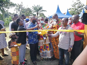 George Mireku Duker commissioning one of the projects