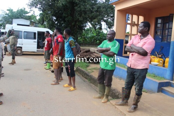 The illegal miners are currently in police custody at Koforidua central police station