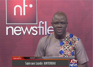 Samson Lardi Anyenini, host of Newsfile