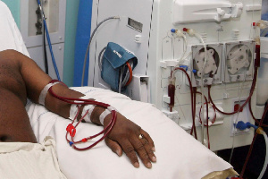 A renal Patient undergoing dialysis