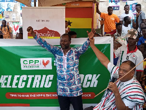 CPP flagbearer Ivor Greenstreet with the Kade CPP PC