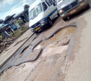 Dansoman junction bad road