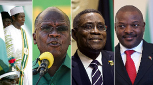 L-R: Yar Adua of Nigeria, Magufuli of Tanzania, Atta Mills of Ghana and Nkurunziza of Burundi