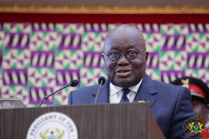 President Nana Addo Dankwa Akufo-Addo presenting the SONA