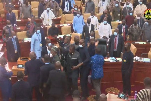 There was fisticuffs in parliament