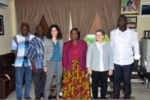 Shani Cooper-Zubiba with Cecilia Abena Dapaah and others in a group picture