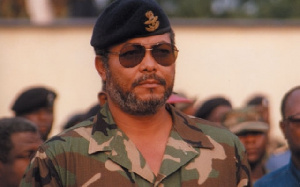 The late Jerry John Rawlings during his military days