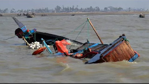 File photo of a capsized boat