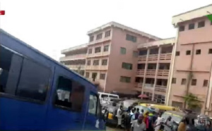 Parked vehicles at the Kejetia bus terminal