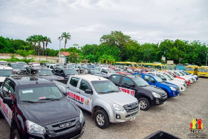 Government in June donated 50 pickup trucks to the NCCE