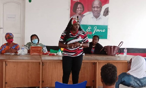 Dr Hannah Bisiw addressing NDC women leaders from the Greater Accra Region