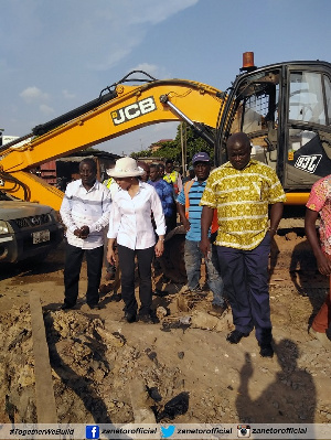 Zanetor Rawlings inspecting one of the projects