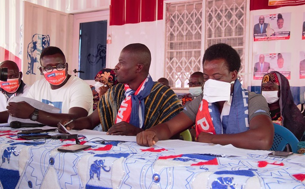 The Electoral Area coordinators and Polling station executives addressing the media