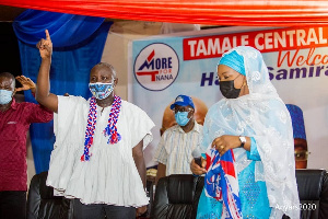 Hajia Samira Bawumia with Dr Ibrahim Anyars, NPP Parliamentary Candidate for Tamale Central