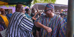 Dr Bawumia and John  Mahama in a past hearty moment